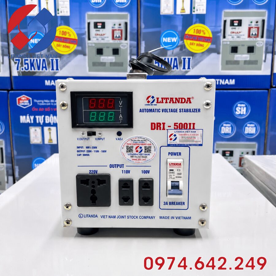 Ổn Áp 0.5KVA Dải 90-250V Litanda - Ảnh 2