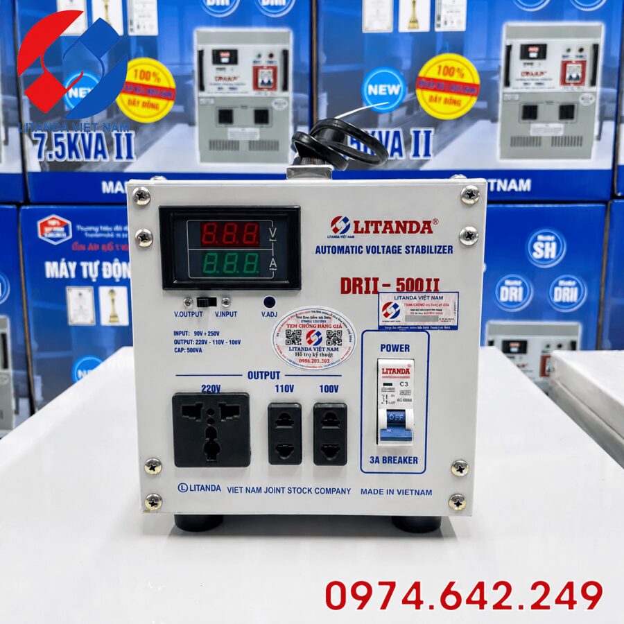 Ổn Áp 0.5KVA Dải 50-250V Litanda - Ảnh 2