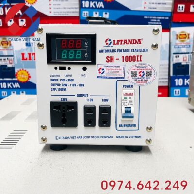 Ổn Áp 1KVA Dải 150-250V Litanda