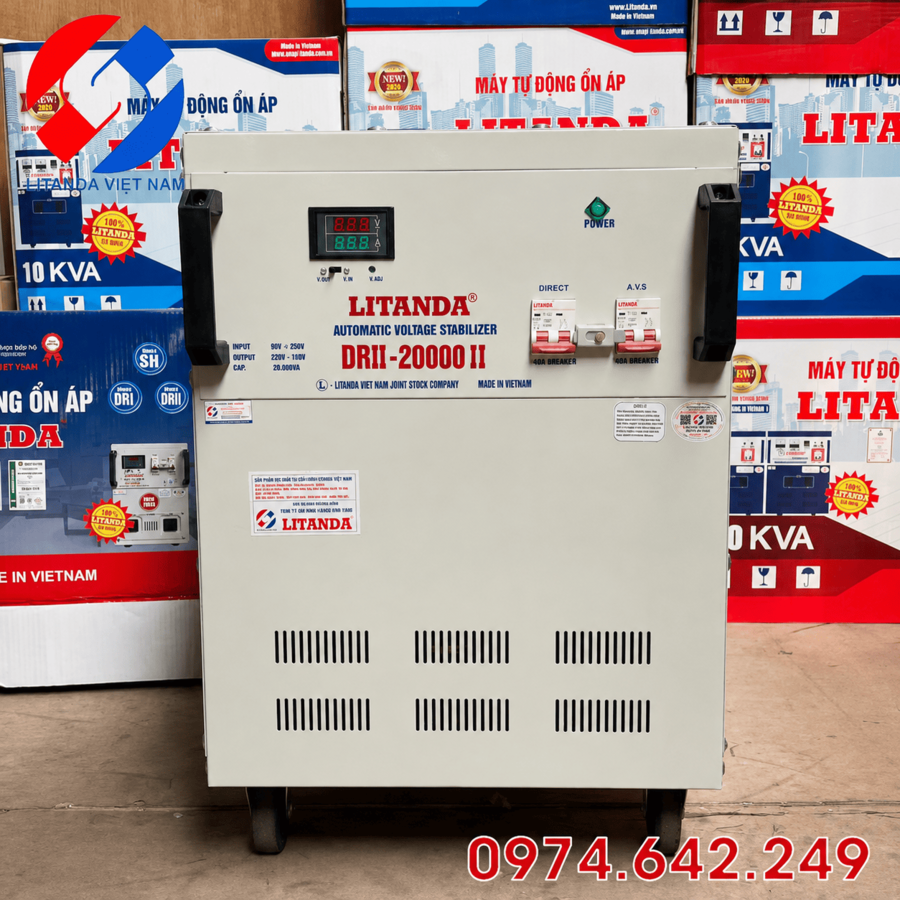Ổn Áp 20KVA Dải 50-250V Litanda