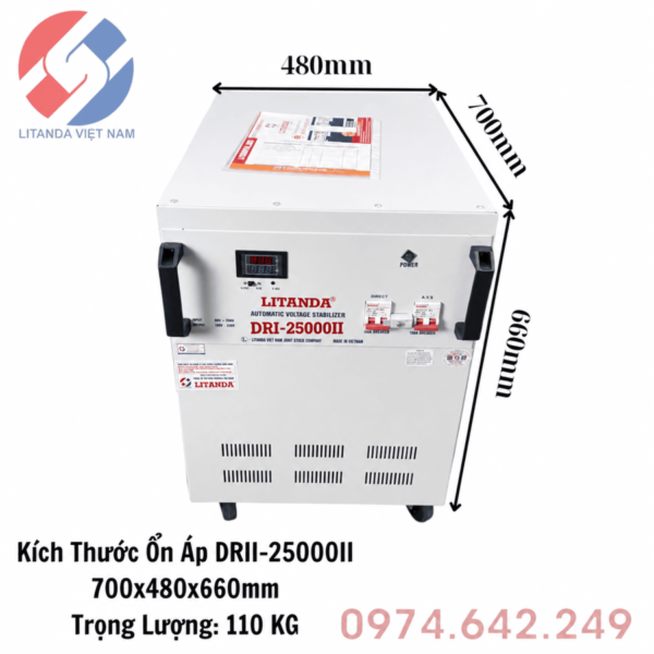 Ổn Áp 25KVA Dải 90-250V Litanda - Ảnh 2