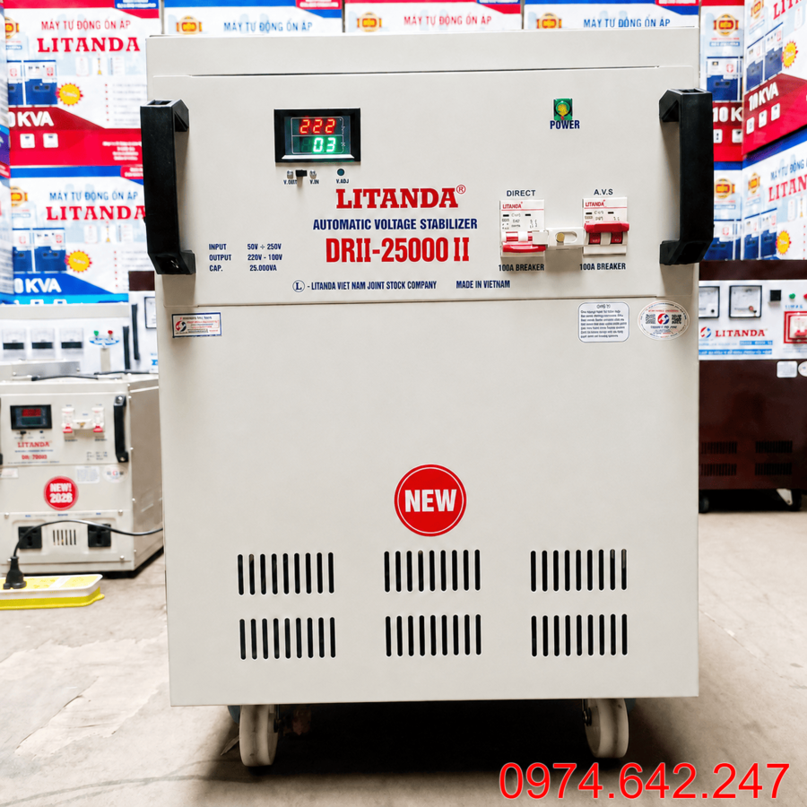 Ổn Áp 25KVA Dải 50-250V Litanda