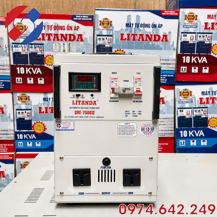 Ổn Áp 7.5KVA Dải 90-250V Litanda - Ảnh 2