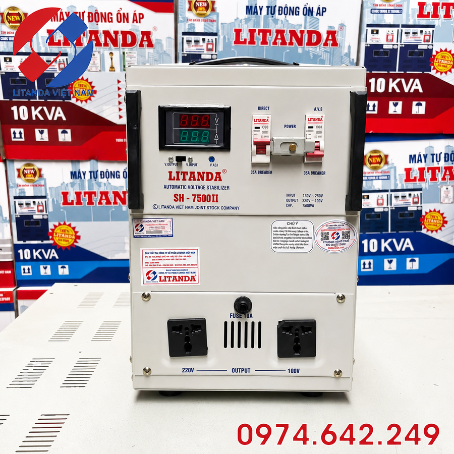 Ổn Áp 7.5KVA Dải 150-250V Litanda